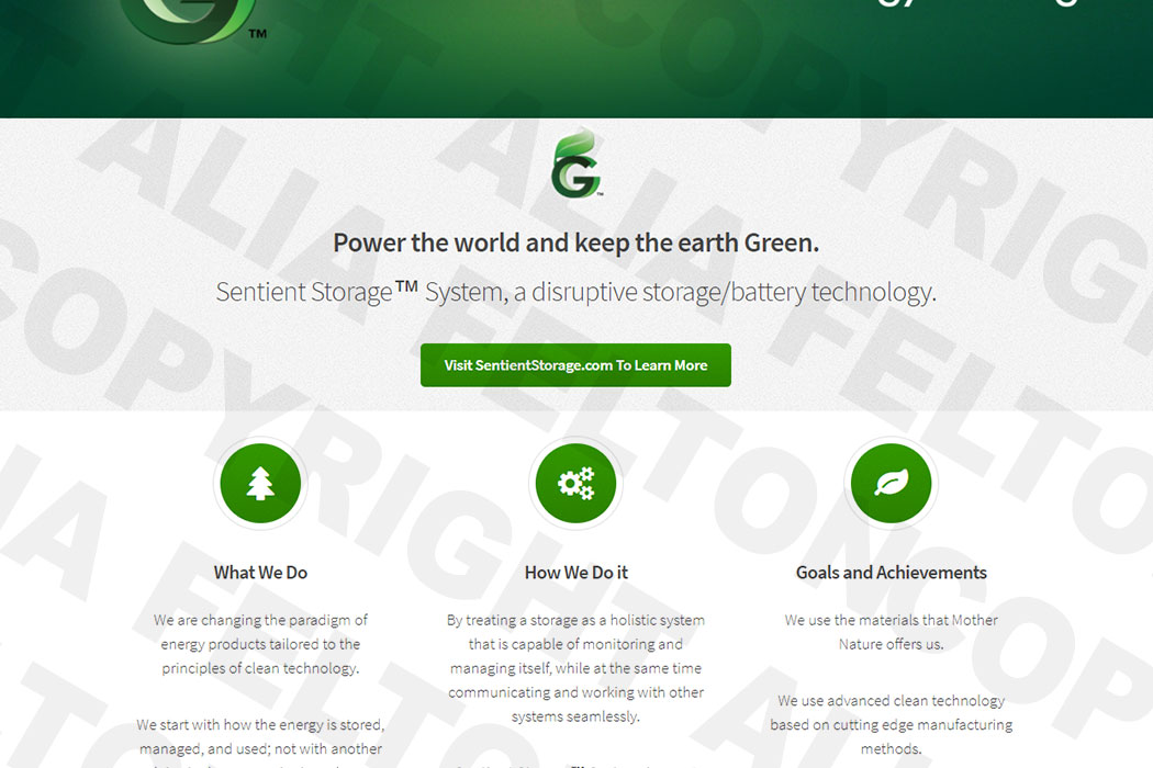 Green on Green Website Example